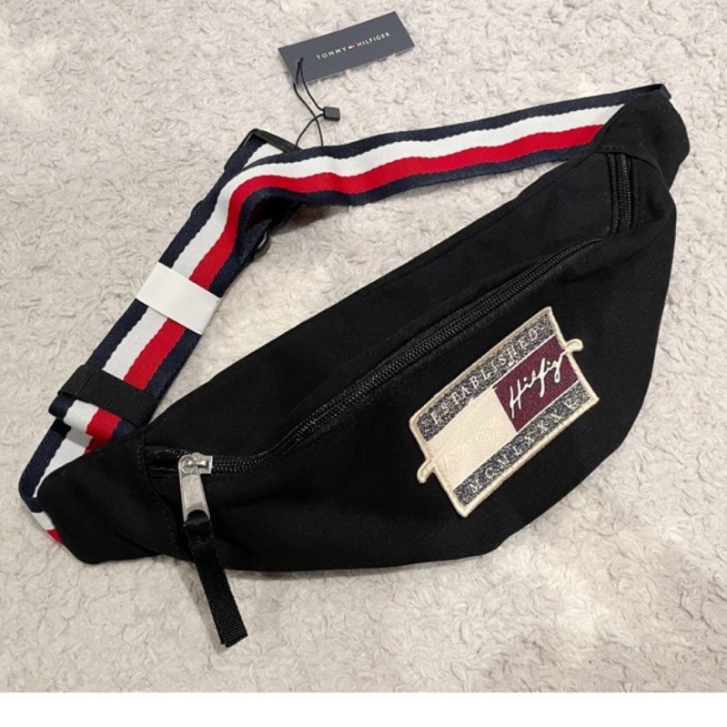 《內有多款》美國🇺🇸直寄~Tommy Hilfiger 帆布 皮質 條紋 字母logo腰包 手拿包 斜背包