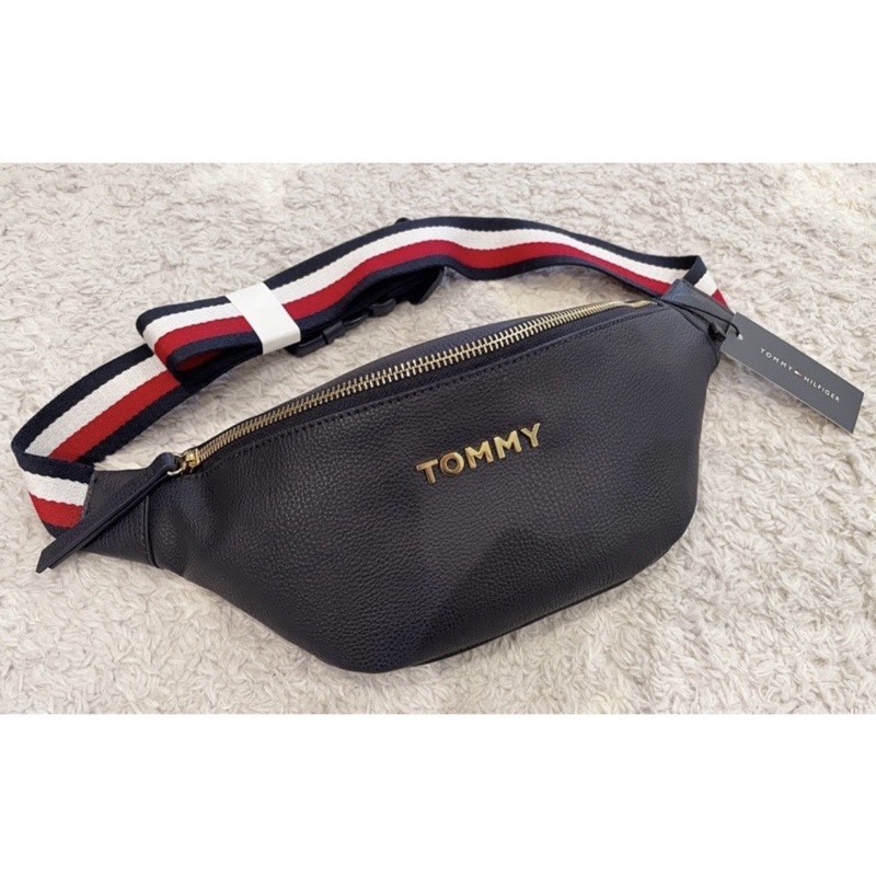 《內有多款》美國🇺🇸直寄~Tommy Hilfiger 帆布 皮質 條紋 字母logo腰包 手拿包 斜背包:圖片 2