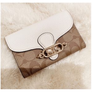 《中夾～現貨在台》美國🇺🇸直寄～COACH馬車中夾 皮夾 禮物 母親節禮物 正品