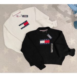 《最後一件S》美國🇺🇸直寄～Tommy Hilfiger毛衣 針織上衣 麻花毛衣 正品 泡泡袖 短版 Tommy毛衣