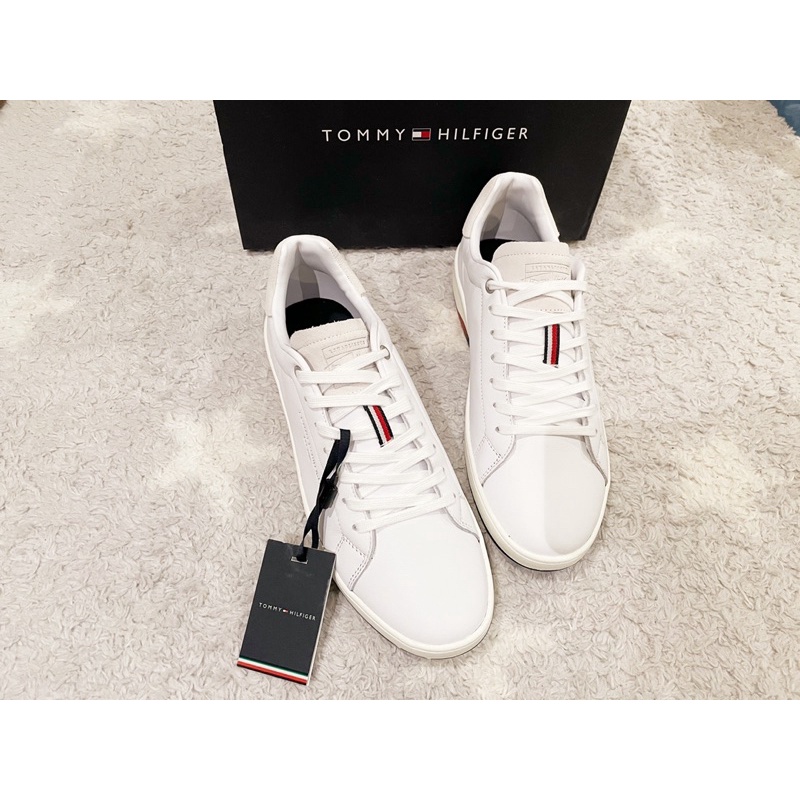 《最後一雙US 10~男鞋》美國🇺🇸直寄~Tommy Hilfiger男生小白鞋 男鞋 休閒鞋 平底鞋 真皮 正品 禮物