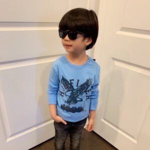 【美國名牌童裝】全新TOMMY HILFIGER 藍色老鷹長棉T