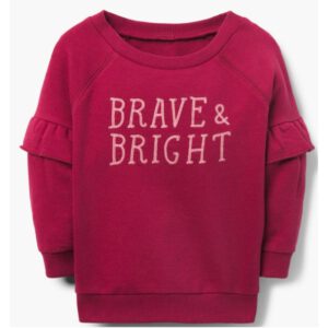 【美國名牌童裝2t】美國🇺🇸直寄～全新GYMBOREE 健寶園 桃紅荷葉袖鋪棉T