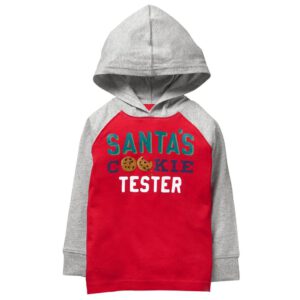 【美國名牌童裝】美國🇺🇸直寄～GYMBOREE 健寶園 聖誕老公公 紅X灰帽T 聖誕節 薄長t