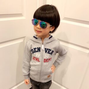 ［美國名牌童裝]現貨在台～全新H&M兒童 小朋友 小童灰色刷毛 鋪棉連帽外套