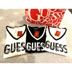 美國直寄~新款上市 Guess洛杉磯限定款 黑白滾邊短T