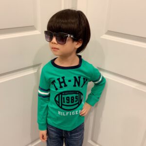 美國直寄~全新Tommy Hilfiger 小童 小朋友 兒童 綠色football長袖T恤