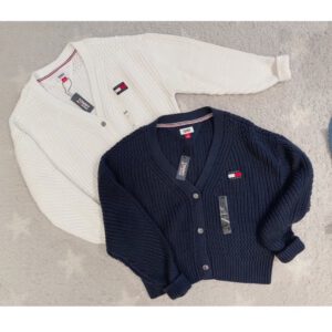 《最後一件～深藍S》美國🇺🇸直寄～Tommy Hilfiger針織外套 毛線外套 麻花毛衣 正品 泡泡袖 正品