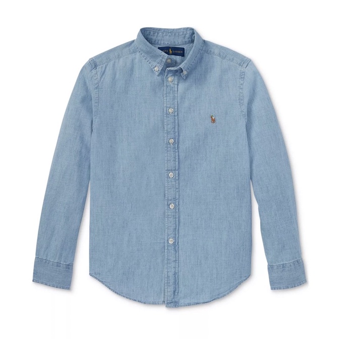 《現貨+預購~襯衫》美國🇺🇸直寄~Polo Ralph Lauren小馬襯衫 彩色馬 牛仔襯衫 長袖襯衫 正品 禮物:圖片 4