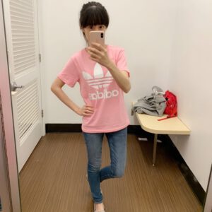 春夏新品~預購款 adidas 愛迪達淡粉色短T