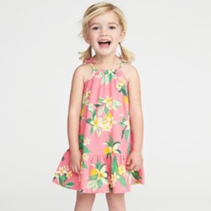 美國🇺🇸直寄~old navy 小童 小朋友 粉色扶桑花洋裝