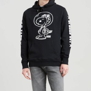 預購款~Levi’s 史努比黑色刷毛帽T 限量聯名款