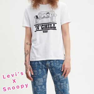 預購款~春夏新品 Levi’s 史努比 白色短T 聯名款限量款