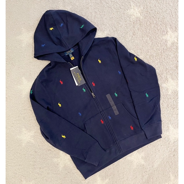 《現貨+預購》美國🇺🇸直寄~Polo Ralph Lauren刷毛外套 連帽外套 運動外套 polo彩色馬 polo小馬:圖片 4