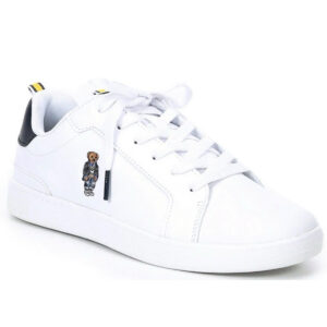 《限量款～23.5》美國🇺🇸直寄～Polo Ralph Lauren熊小白鞋 polo熊鞋 polo小白鞋 西裝熊