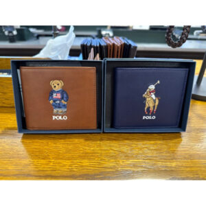《限量短夾》美國🇺🇸直寄～Polo Ralph Lauren短夾 polo熊皮夾 摺疊夾 男夾 L夾 國旗熊 騎馬熊