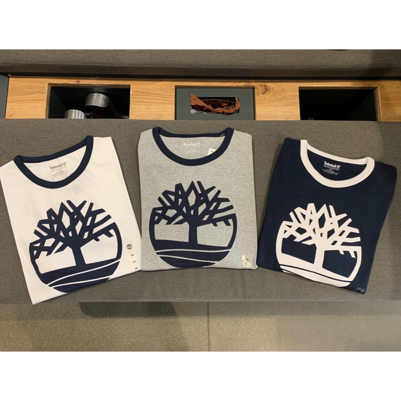 《斷貨款~大樹滾邊M最後一件》美國🇺🇸直寄~Timberland 踢不爛 大樹短T 字母短T 情侶裝