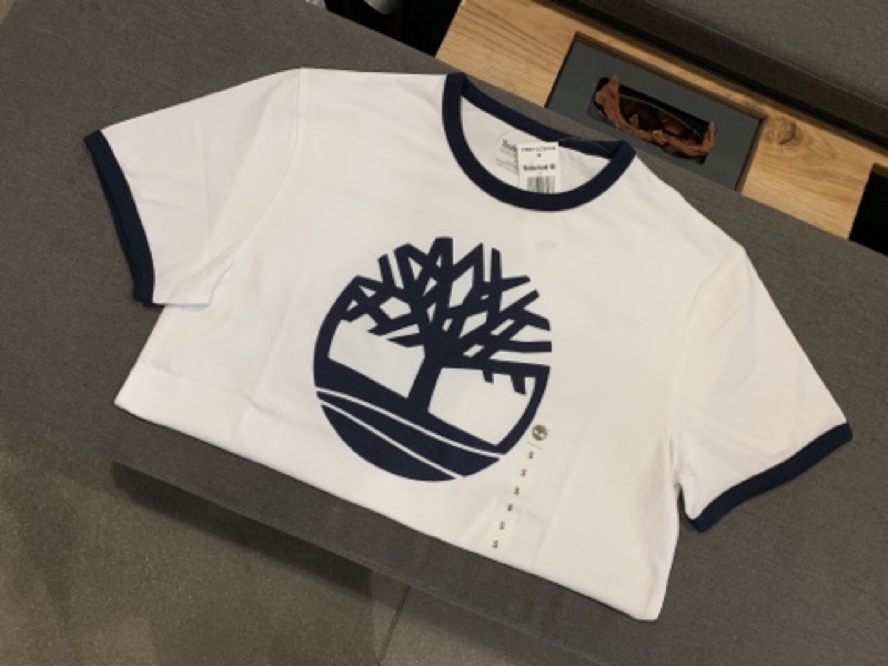 《斷貨款~大樹滾邊M最後一件》美國🇺🇸直寄~Timberland 踢不爛 大樹短T 字母短T 情侶裝:圖片 3