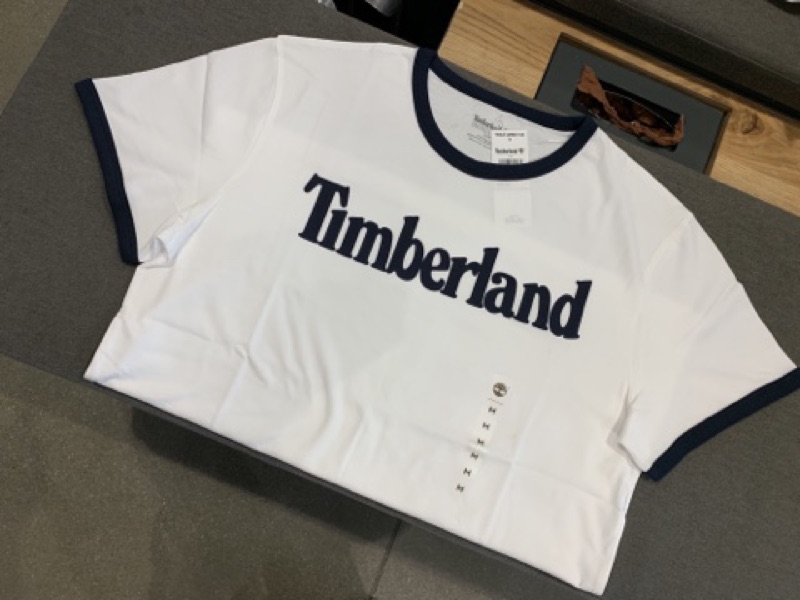《斷貨款~大樹滾邊M最後一件》美國🇺🇸直寄~Timberland 踢不爛 大樹短T 字母短T 情侶裝:圖片 4