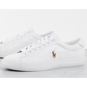 《男生小白鞋》美國🇺🇸直寄～Polo Ralph Lauren小白鞋 彩色馬小白鞋 皮質 休閒鞋 男鞋