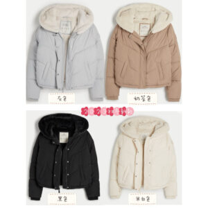 《現貨+預購～粉/灰/黑S》美國🇺🇸直寄～Hollister CO. HCO風衣外套 防風外套 鋪棉外套 夾克 防風防水