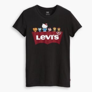 《斷貨限量款》美國🇺🇸直寄~Levis x hello kitty聯名限量款短袖上衣 短t t恤 黑色