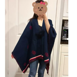 《秋冬新款》美國🇺🇸直寄～Tommy Hilfiger斗篷 披肩 披風 毛衣披肩 雙面穿