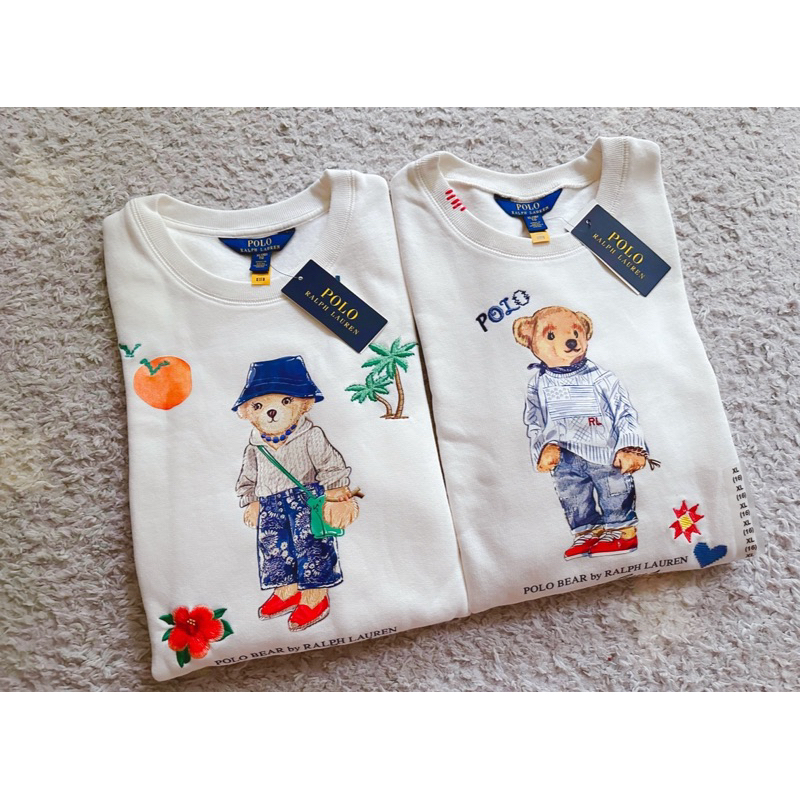 《Polo熊限量款》美國🇺🇸直寄~Polo Ralph Lauren熊熊衣 polo熊上衣 薄長t 圓領t 刷毛大學t