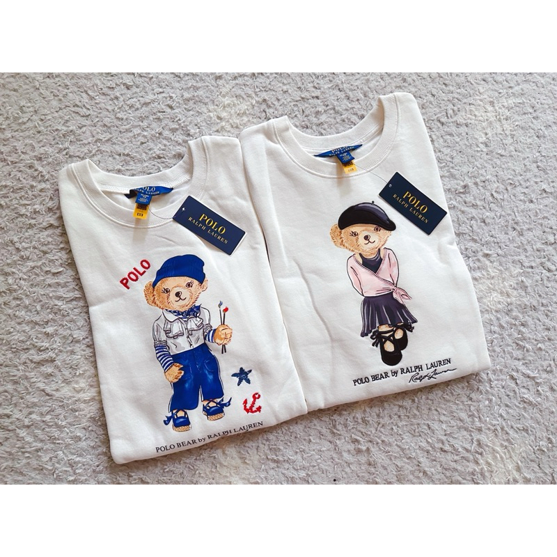 《Polo熊限量款》美國🇺🇸直寄~Polo Ralph Lauren熊熊衣 polo熊上衣 薄長t 圓領t 刷毛大學t:圖片 2