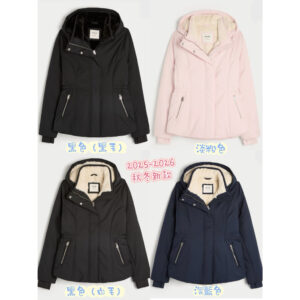 《粉M/深藍M/黑L現貨+預購》美國🇺🇸直寄～Hollister CO. HCO風衣外套 防風外套 鋪棉外套 夾克