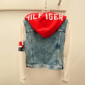 《牛仔外套》Tommy Hilfiger 拼接連帽牛仔外套