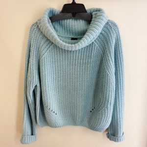 《年終特價》韓版湖水綠針織毛衣 oversize 代購 禮物