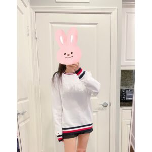 《刷毛大學T》美國🇺🇸直寄～Tommy Hilfiger刷毛大學t 立體浮雕logo 禮物 情侶裝