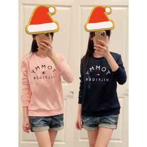 《刷毛大學t》美國🇺🇸直寄～Tommy Hilfiger粉色刷毛大學t 鋪棉t 代購 禮物 圓領上衣 衛衣