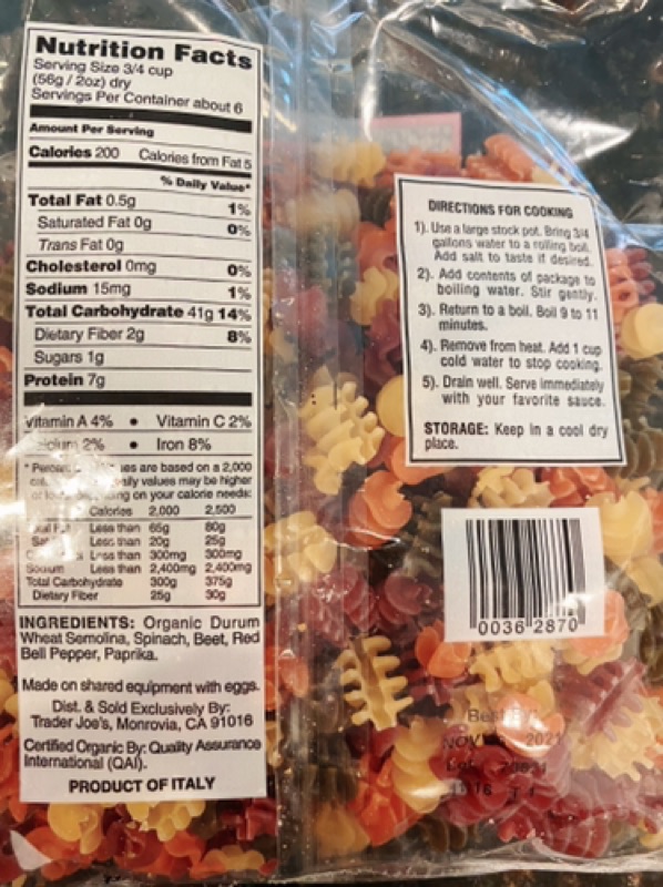 《有機義大利麵》美國🇺🇸直寄~Trader Joe’s有機義大利麵 寶寶副食品 代購:圖片 3